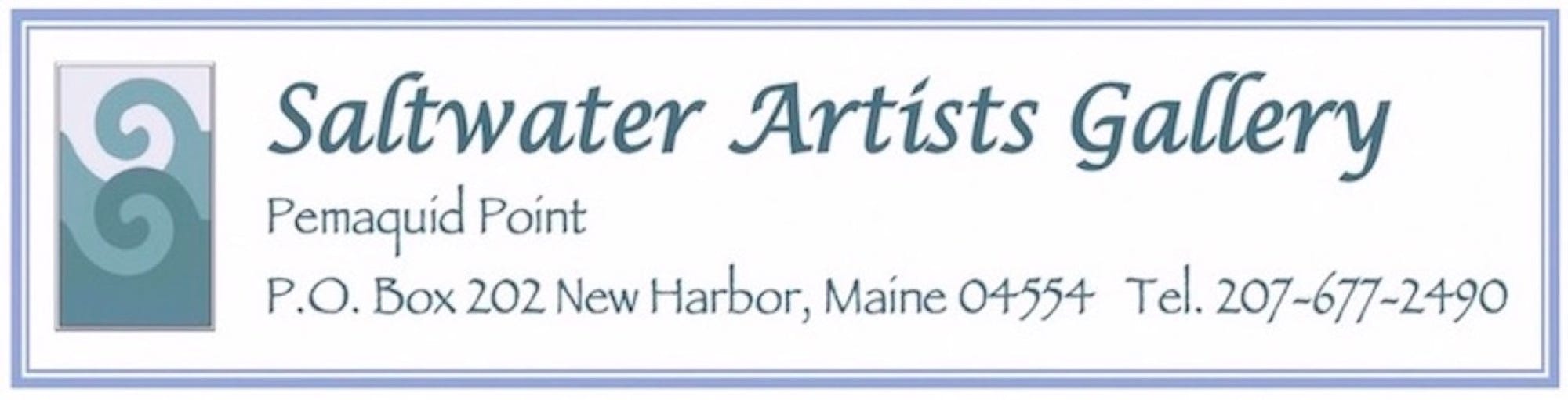 Saltwater Artists Gallery banner with logo