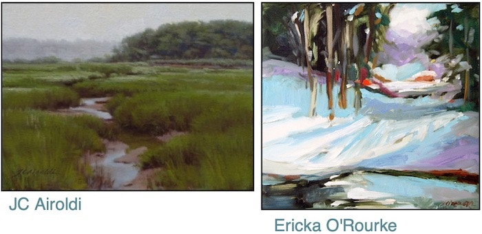 Paintings by artists JC Airoldi and Ericka O'Rourke